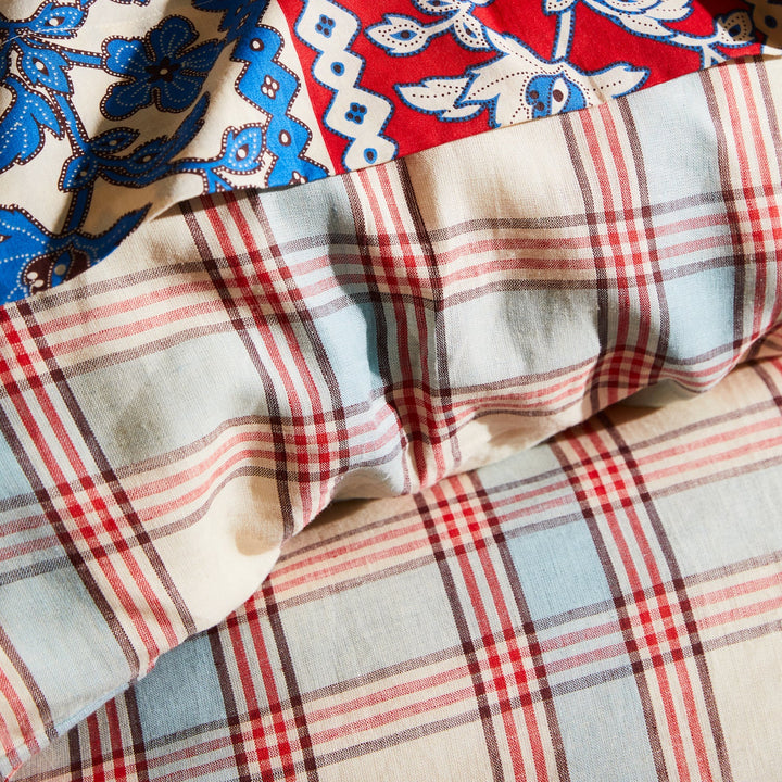 Sage x Clare Isla Linen Quilt Cover - Cerulean