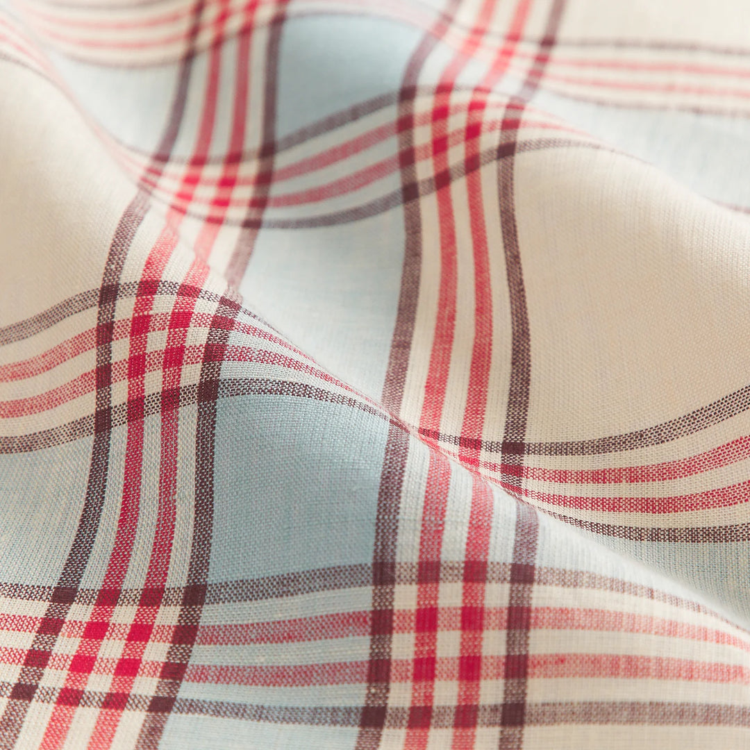 Sage x Clare Isla Linen Quilt Cover - Cerulean