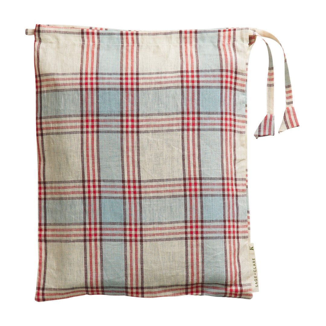 Sage x Clare Isla Linen Quilt Cover - Cerulean