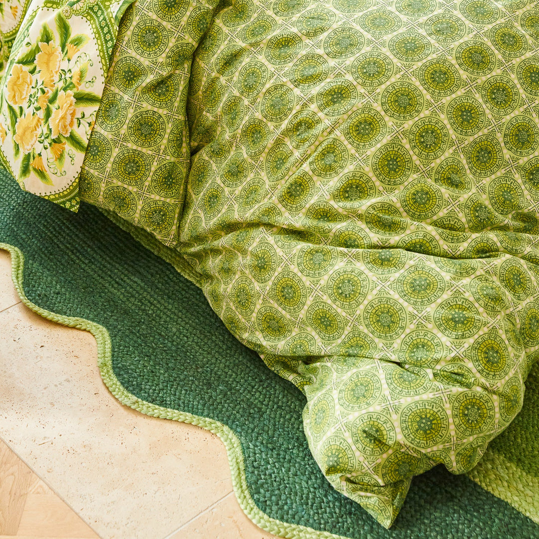 Sage x Clare Gabriella Cotton Quilt Cover - Key Lime