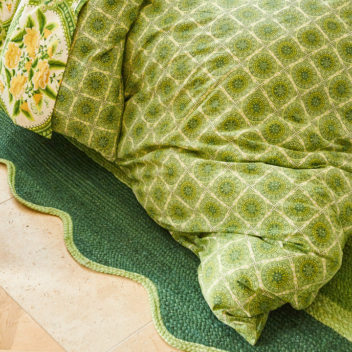 Sage x Clare Gabriella Cotton Quilt Cover - Key Lime