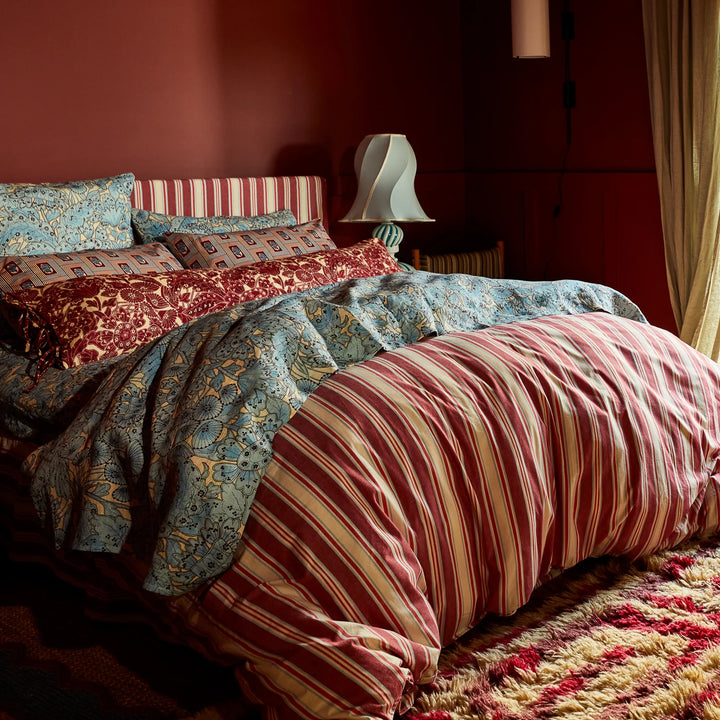Sage x Clare Selene Cotton Quilt Cover - Crimson