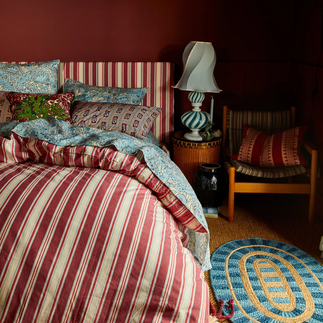 Sage x Clare Selene Cotton Quilt Cover - Crimson