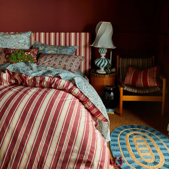 Sage x Clare Selene Cotton Quilt Cover - Crimson