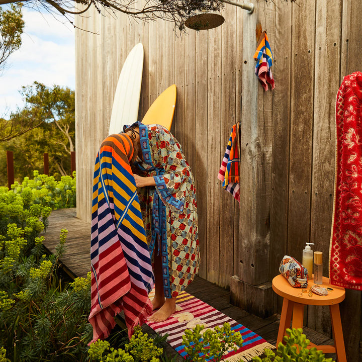 Sage x Clare Chiara Bath Sheet - Azure