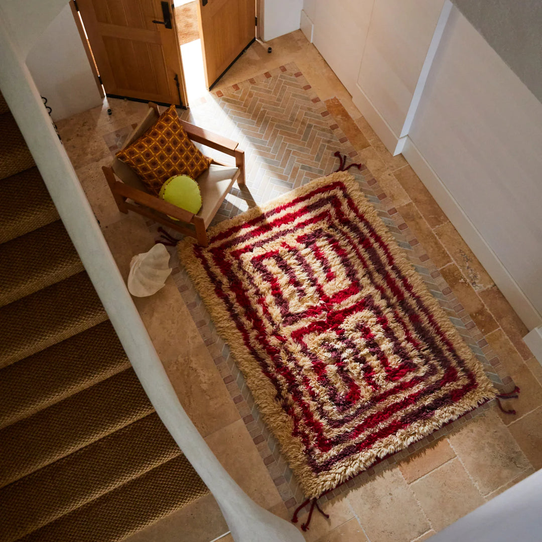 Sage x Clare Belvia Beni Rug - Crimson FLOORSTOCK
