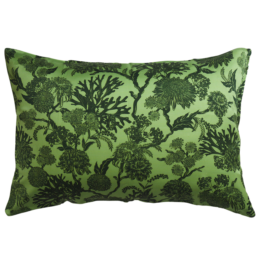 Sage x Clare Delphine Silk Pillowcase - Key Lime