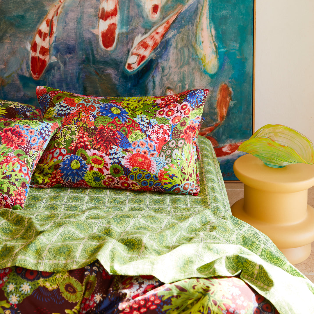 Sage x Clare Coralie Silk Pillowcase - Garnet