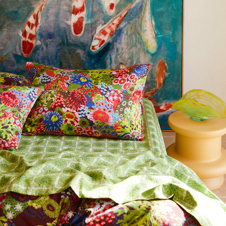 Sage x Clare Coralie Silk Pillowcase - Garnet