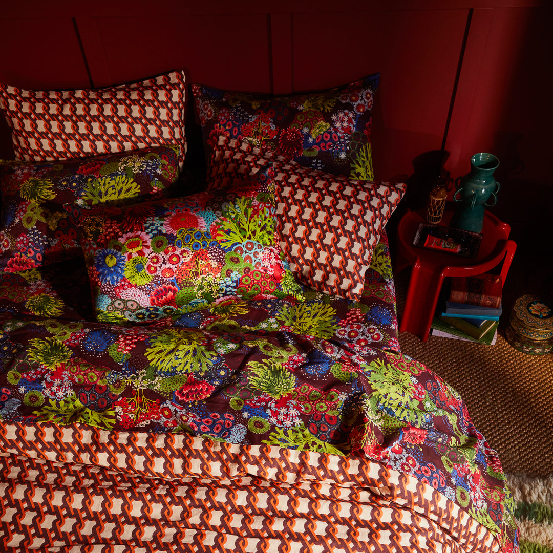 Sage x Clare Coralie Silk Pillowcase - Garnet