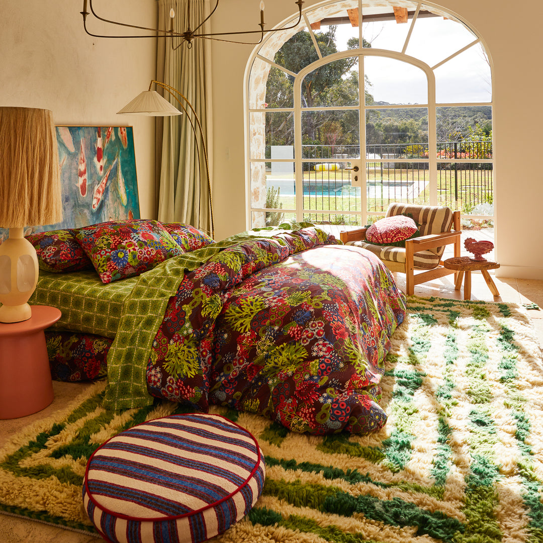 Sage x Clare Coralie Silk Pillowcase - Garnet