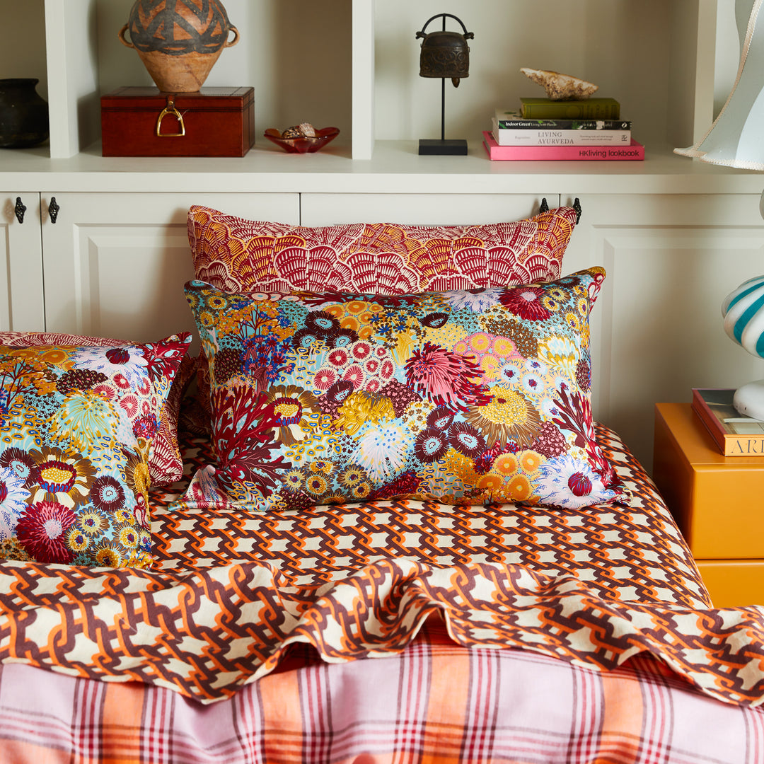 Sage x Clare Coralie Silk Pillowcase - Cerulean