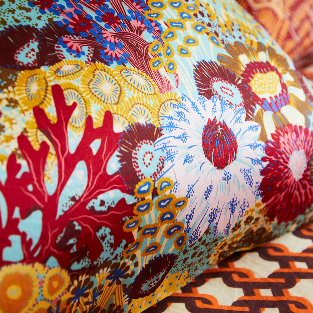 Sage x Clare Coralie Silk Pillowcase - Cerulean