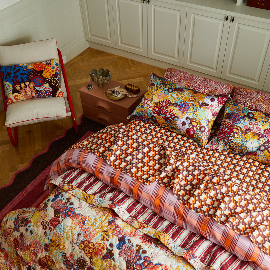 Sage x Clare Coralie Silk Pillowcase - Cerulean
