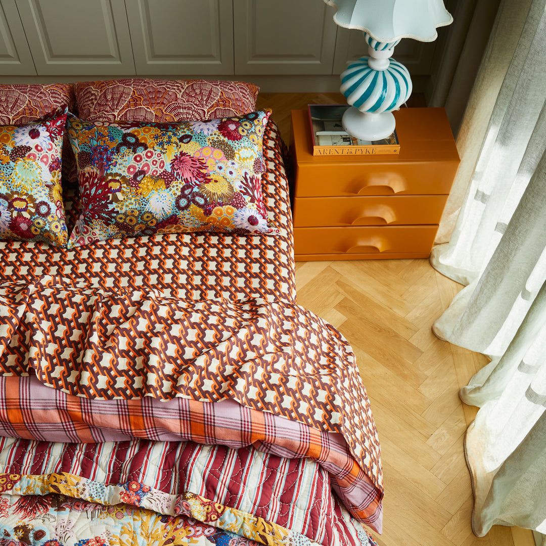 Sage x Clare Coralie Silk Pillowcase - Cerulean