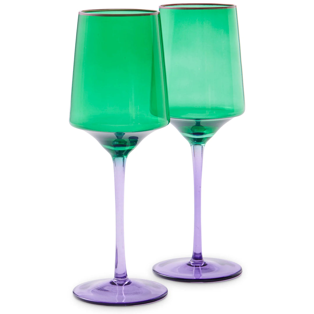 Kip & Co Jaded Vino Glass 2P Set