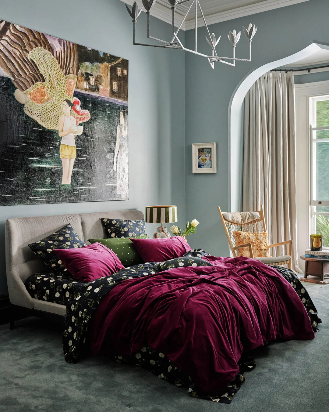 Kip & Co Anemone Velvet Pillowcases