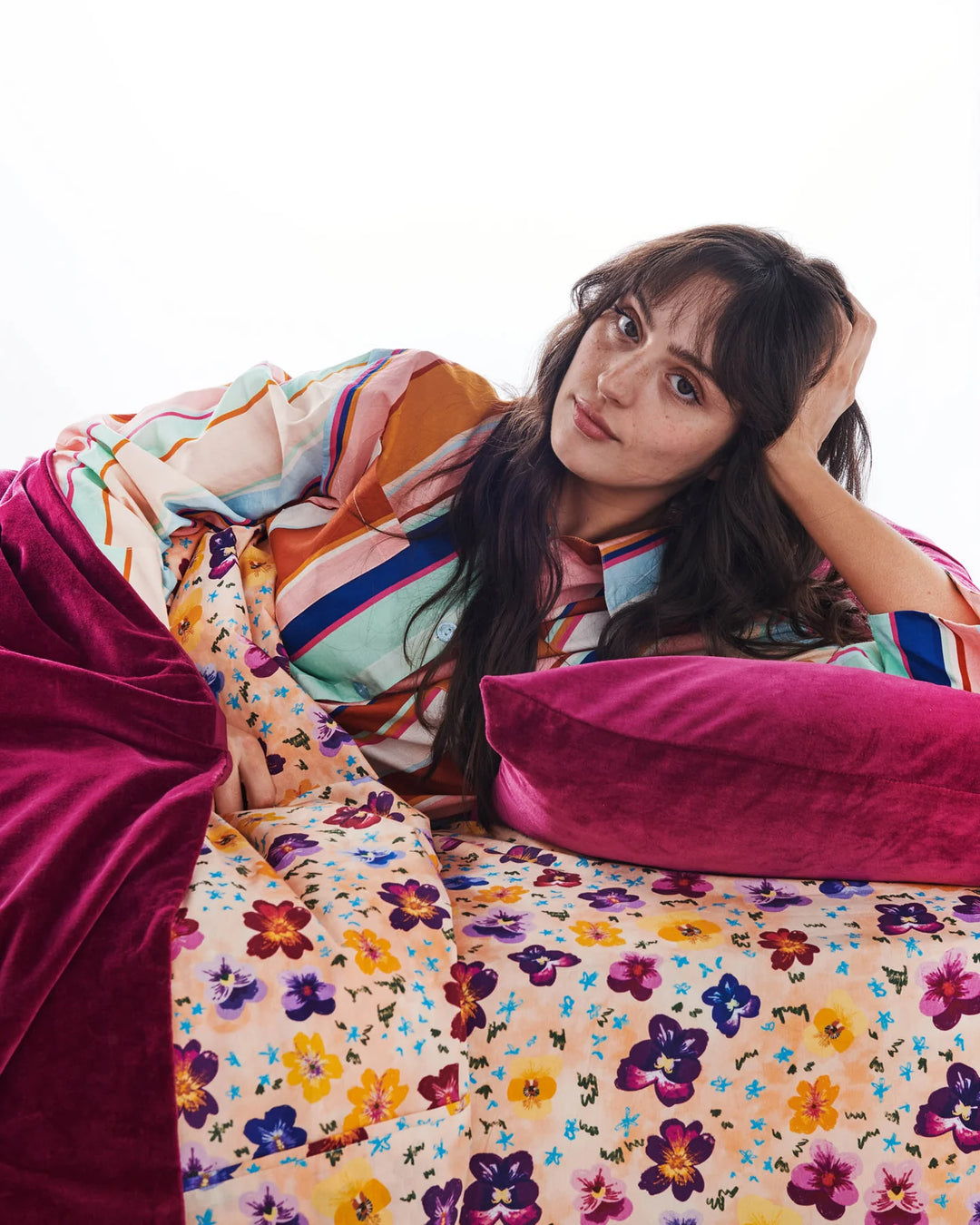 Kip & Co Anemone Velvet Quilt Cover