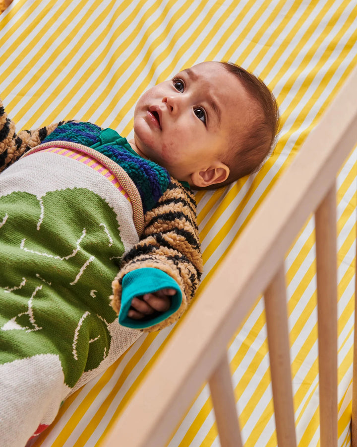 Kip & Co Limoncello Stripe Organic Cotton Baby Fitted Sheet