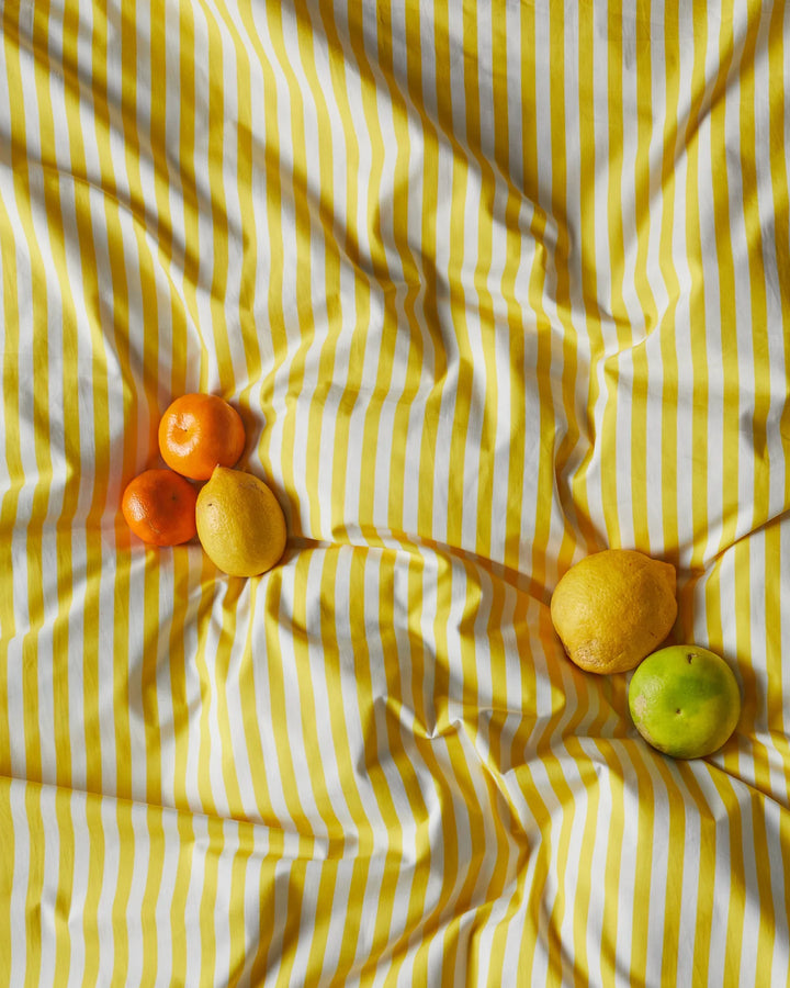 Kip & Co Limoncello Stripe Organic Cotton Baby Fitted Sheet