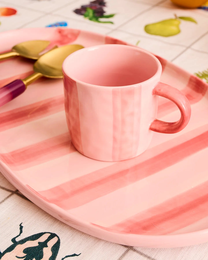 Kip & Co Pink Stripe Mug 2P Set