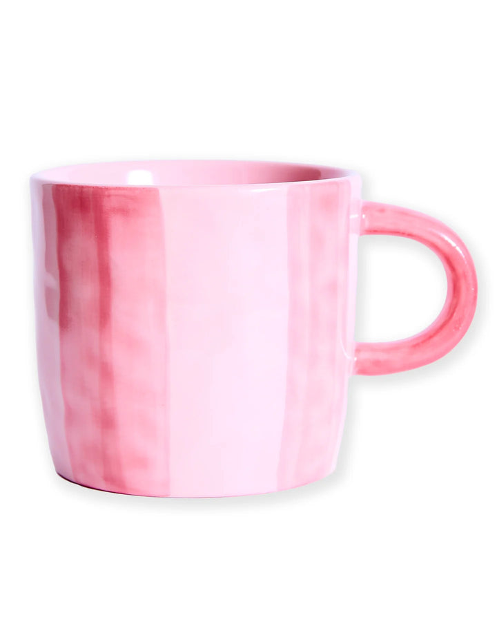 Kip & Co Pink Stripe Mug 2P Set