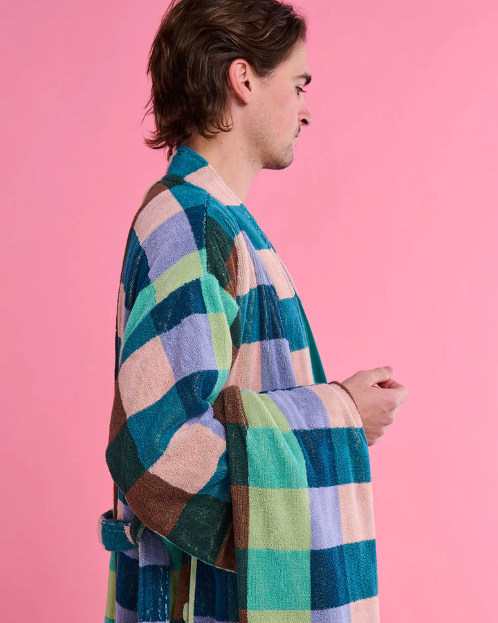 Kip & Co Woodlands Tartan Terry Bath Robe