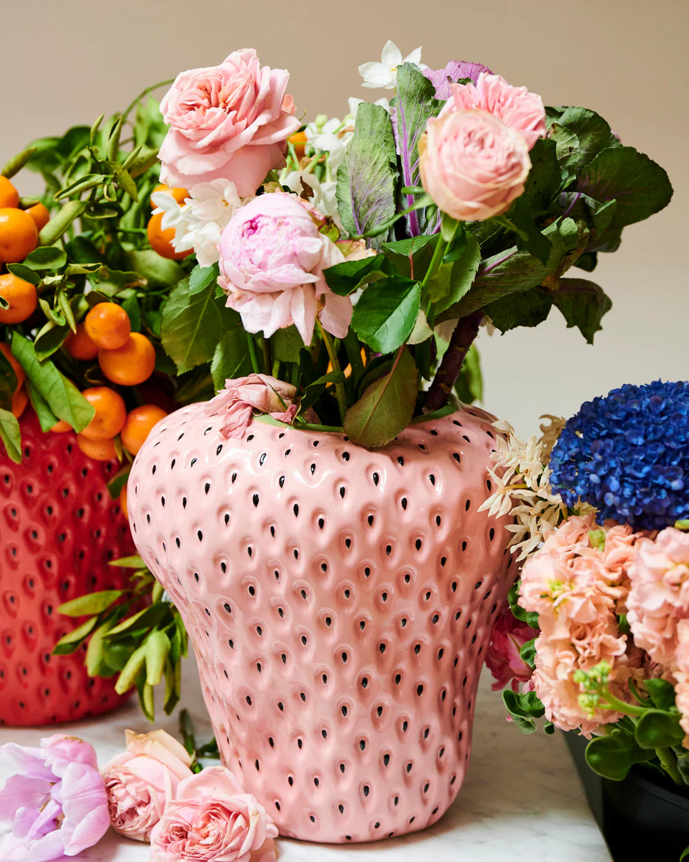 Kip & Co Pink Pineberry Vase