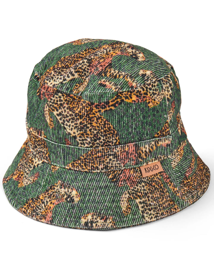 Kip & Co Cheetah Corduroy Bucket Hat