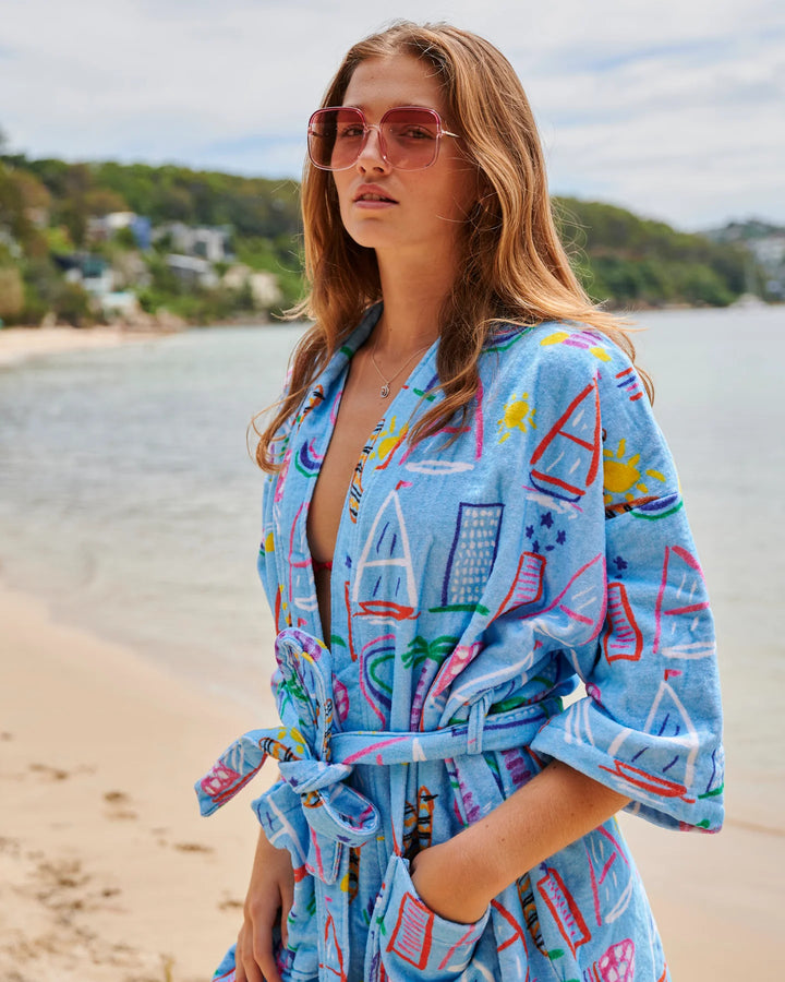 Kip & Co x Ken Done Australia Mate Terry Mini Bath Robe