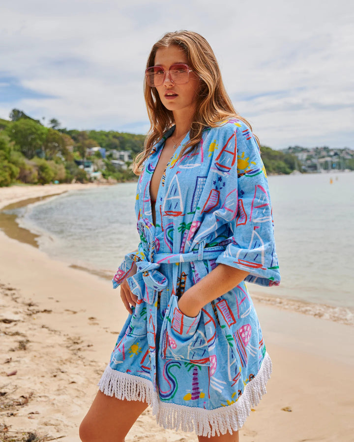 Kip & Co x Ken Done Australia Mate Terry Mini Bath Robe