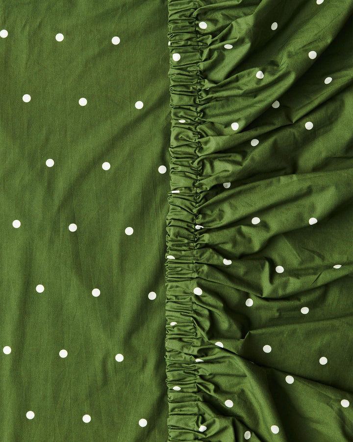 Kip & Co Polkadot Cactus Organic Cotton Baby Fitted Sheet