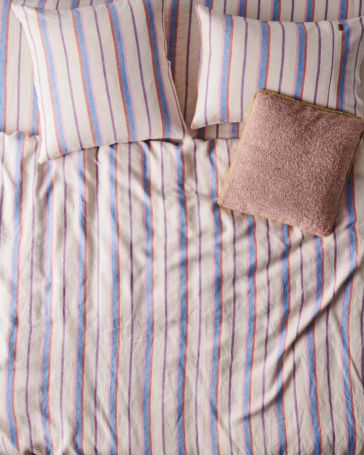 Kip & Co Maldives Stripe Linen Quilt Cover