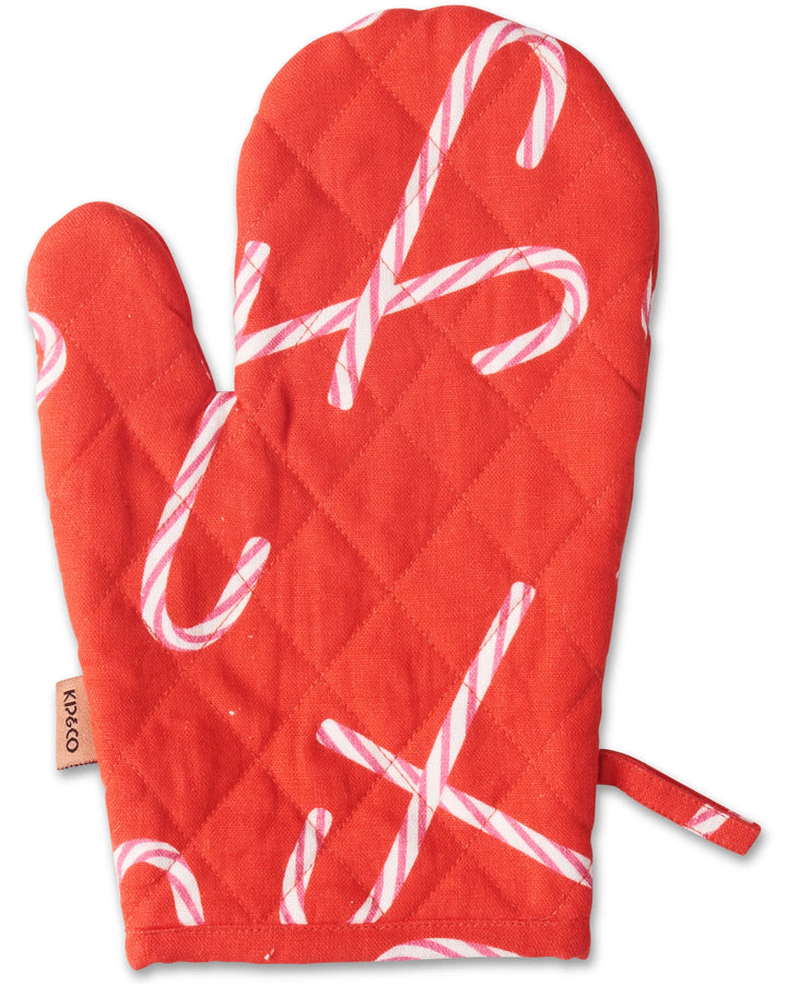 Kip & Co Candy Cane Red Oven Mitt