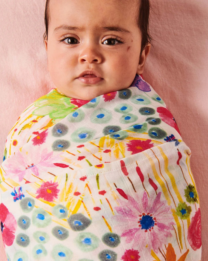 Kip & Co Field Of Dreams In Colour Bamboo Swaddle