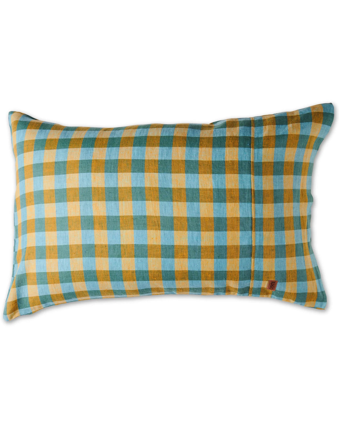 Kip & Co Marigold Tartan Linen Pillowcases