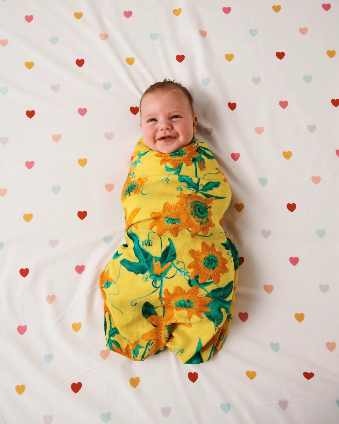 Kip & Co I Heart You Organic Cotton Baby Fitted Sheet