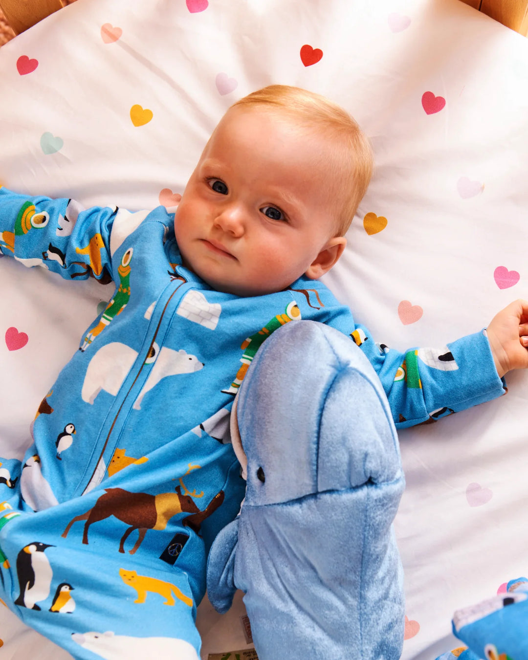 Kip & Co I Heart You Organic Cotton Baby Fitted Sheet