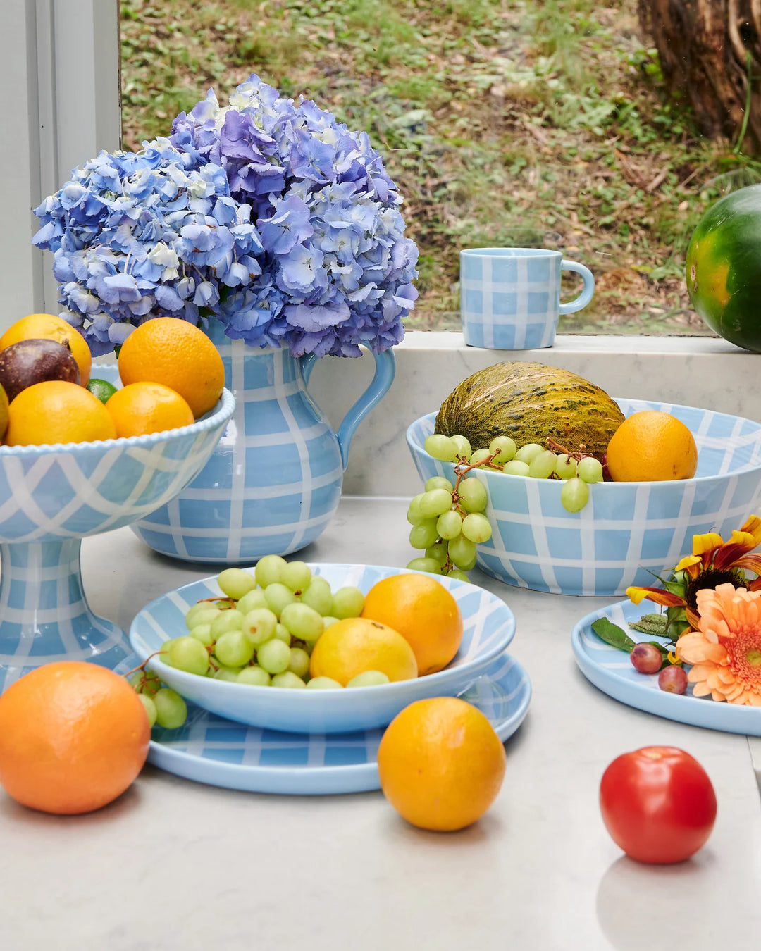 Kip & Co Blue Bird Tartan Fruit Bowl