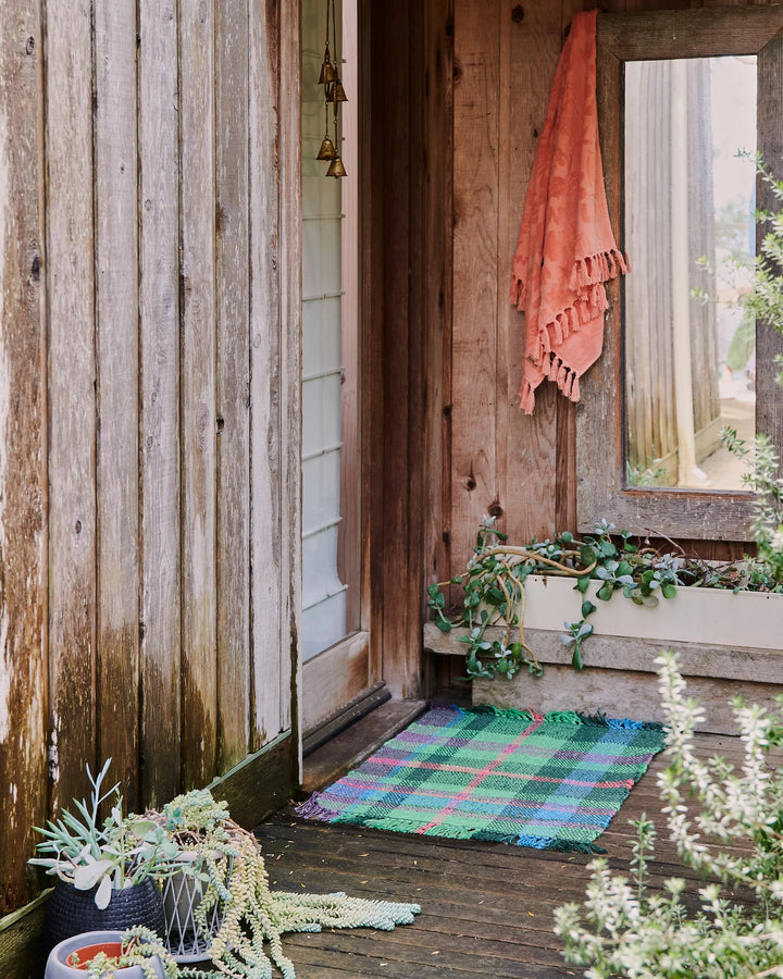 Kip & Co Jewel Of The Nile Tartan Jute Floor Mat