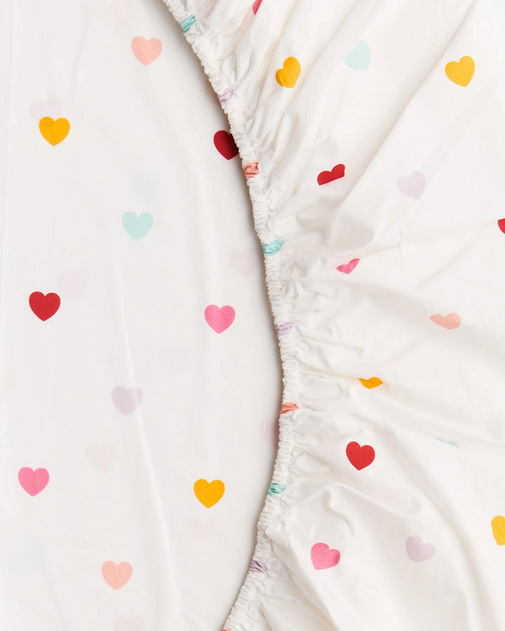 Kip & Co I Heart You Organic Cotton Baby Fitted Sheet