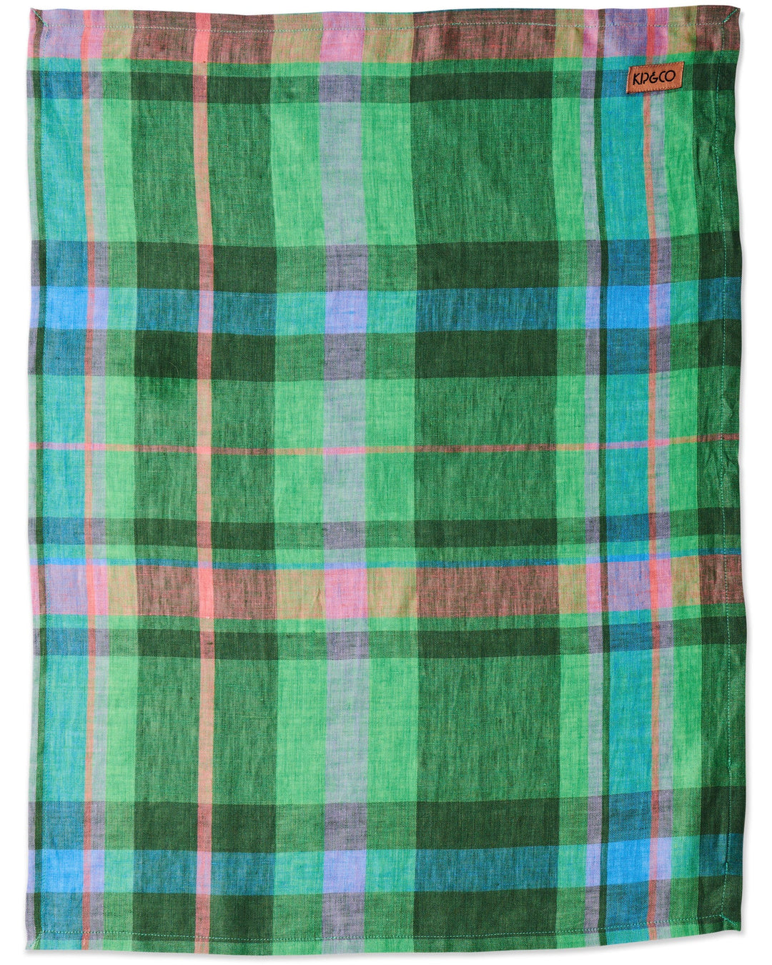 Kip & Co Jewel Of The Nile Tartan Linen Tea Towel