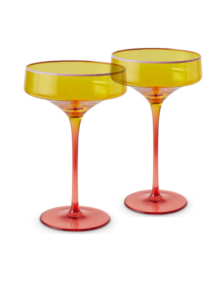 Kip & Co Tropical Punch Margarita Glass 2P Set