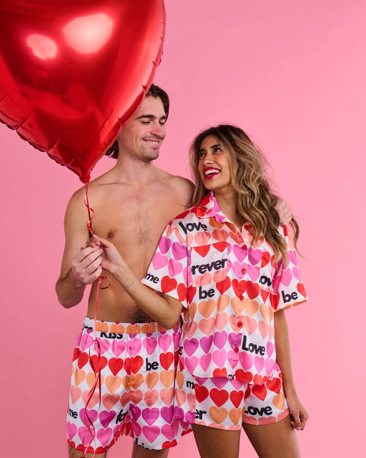 Kip & Co Forever Eco Satin Short Sleeve Shirt & Short Pyjama Set