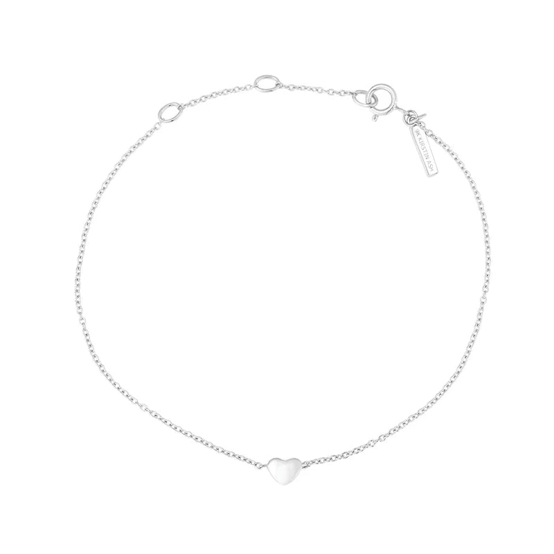 Heart Charm Bracelet (Sterling Silver)