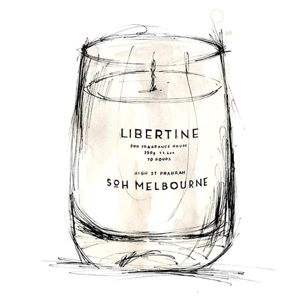 SoH White Matte Candle 350g - Libertine