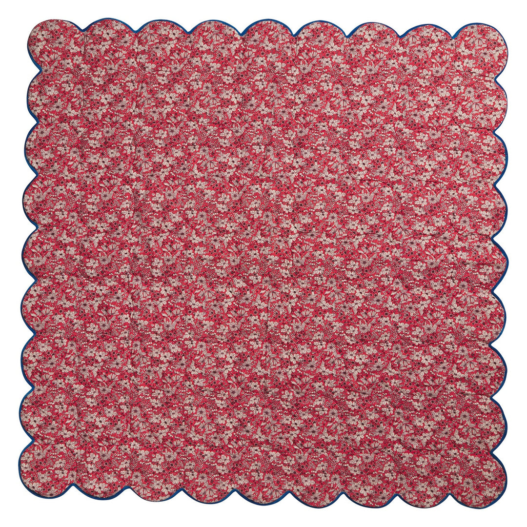 Sage x Clare Evette Scalloped Quilted Coverlet