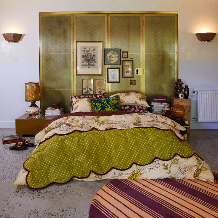 Sage x Clare Adelyn Scalloped Quilted Coverlet