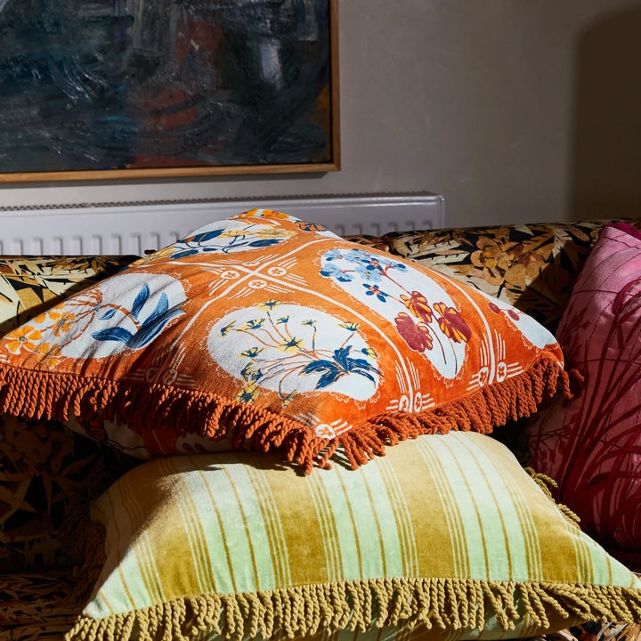 Sage x Clare Gigi Velvet Cushion - Copper