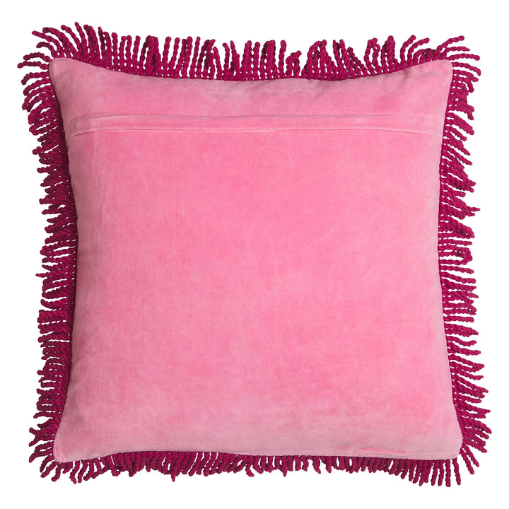 Sage x Clare Adelyn Embroidered Cushion - Cosmos Pink